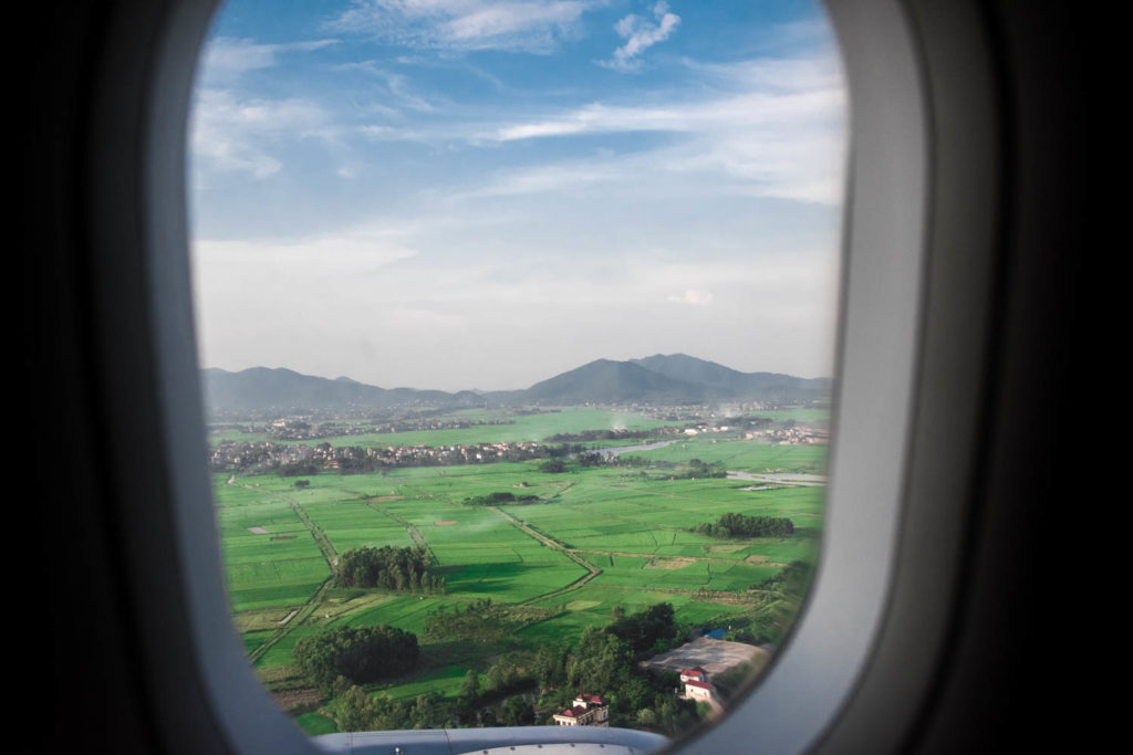 Anflug auf Hanoi