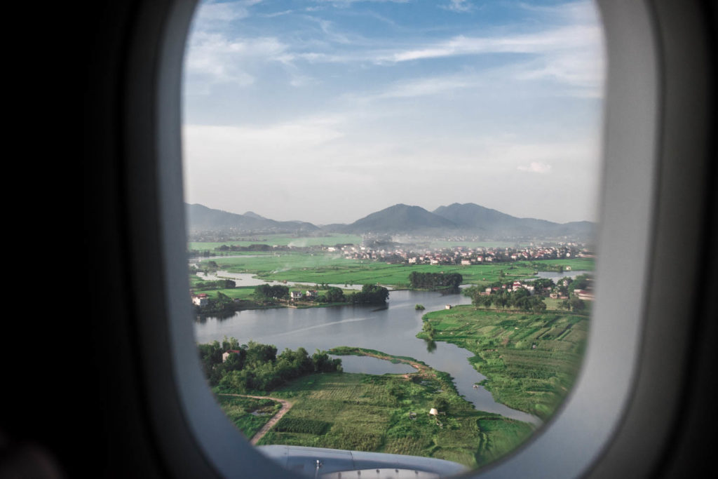 Anflug auf Hanoi